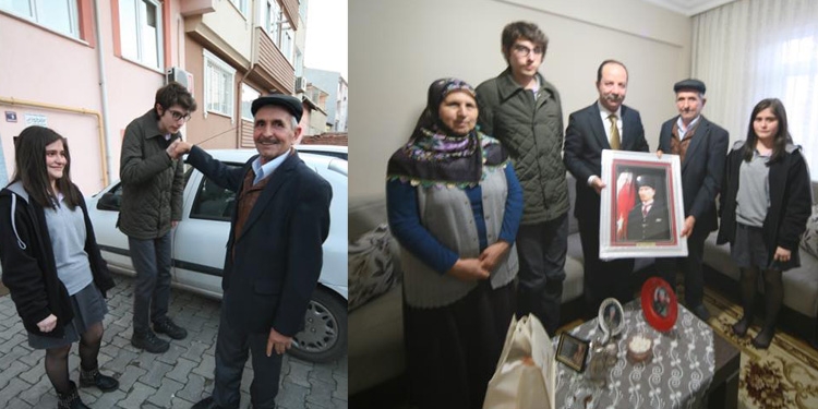 Belediye Başkanı Recep Gürkan'dan şehit ailesine ziyaret