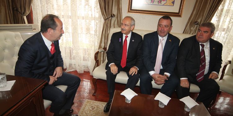 Kılıçdaroğlu, Başkan Gürkan’ı ziyaret etti.